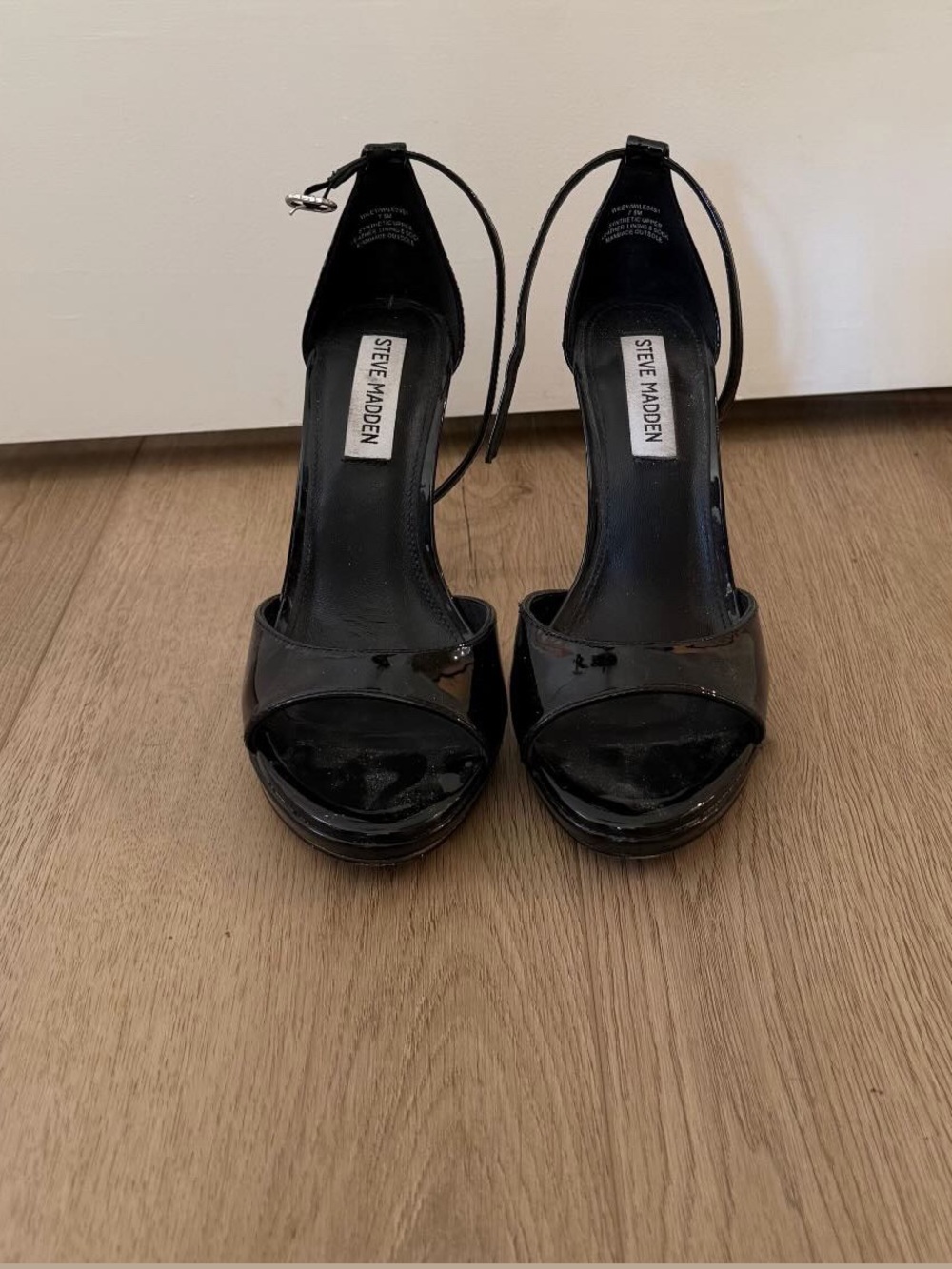 Steve Madden Black Patent Platform Stiletto Heels